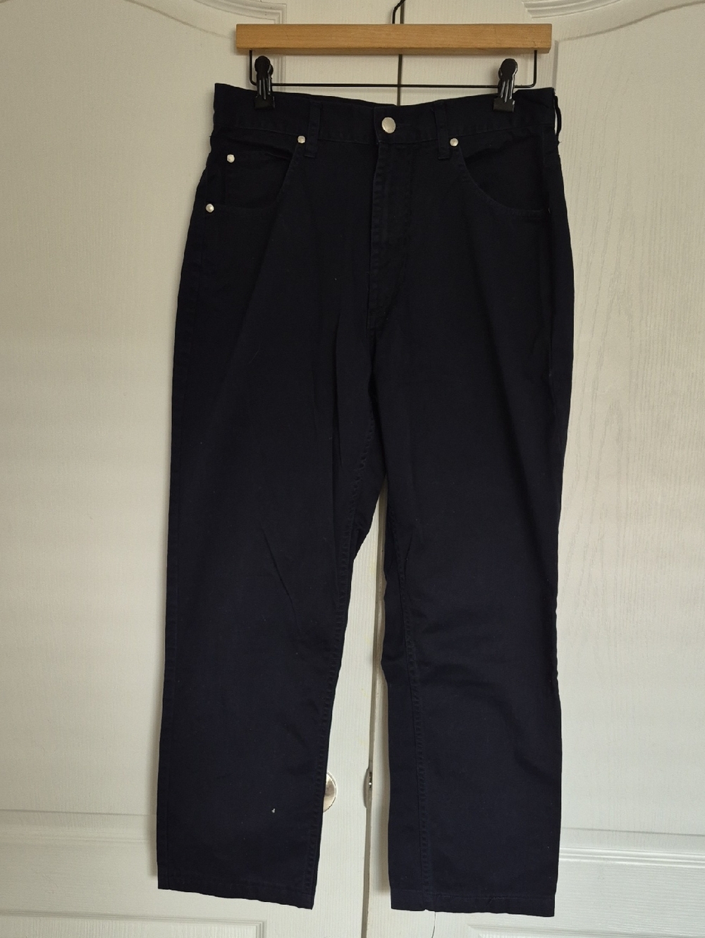 Valentino Women's  Dark Navy Straight Wide Leg Jeans